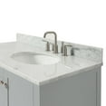 thumbnail image 6 of Ariel Cambridge 43 In. Right Offset Oval Single Sink Vanity With Carrara White Marble 0.75 In Countertop In Grey, 6 of 10