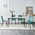 thumbnail image 2 of KATBOC Velvet Dining Chair Set of 4, Modern Upholstered Side Chair,Cyan, 2 of 6