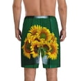 thumbnail image 3 of Naloa Sunflowers in Bucket Men's Short Pajama Pants, Lounge Comfort Shorts with Elasticized Waistband and Side Pockets - 3X-Large, 3 of 9