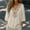 Beige, variant on linen blouses for women Breathable Embroidered Top V Neck 3/4 sleeve Hawaiian Shirts Casual Cottagecore Summer T Shirt Breathable Top summer tops for women Beige L
