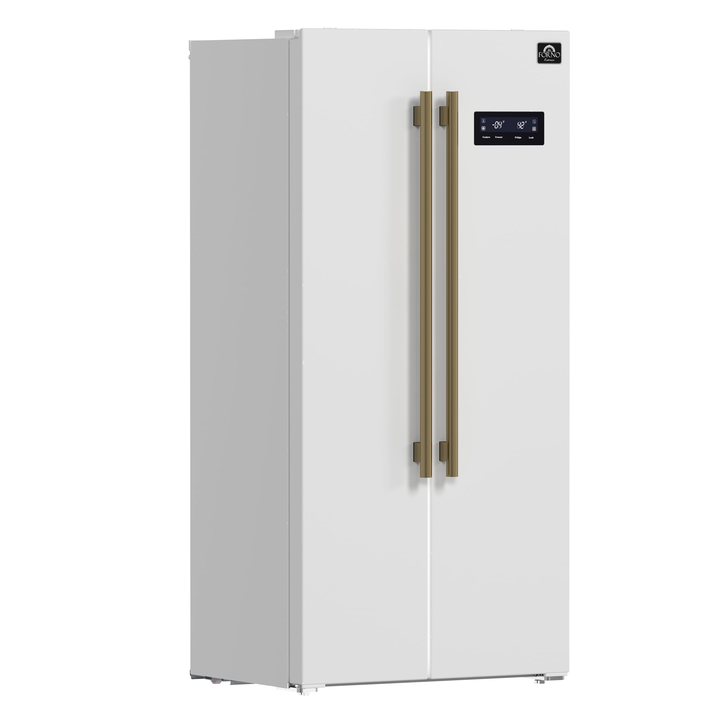 Forno Salerno Espresso 33-inch Side-by-Side 15.6 Cu.Ft. White Refrigerator