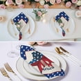 thumbnail image 2 of Cloth Napkins Set of 6 - 20x20 Inches, Independence Day Washable Reusable Table Napkins, 4th of July Patriotic Star Usa Flag Soft & Absortbent Dining Napkin for Party Wedding Hotel Restaurant, 2 of 8
