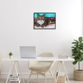 thumbnail image 2 of Stupell Industries Adorable Tabby Cat Green Eyes Cuddling Blanket Painting , 20 x 16, Design by Carolee Vitaletti, 2 of 6