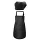 thumbnail image 3 of Delantal y gorro para niños, delantales infantiles con bolsillo para niños de 3 a 13 años, delantal de cocina Negro L, 3 of 7