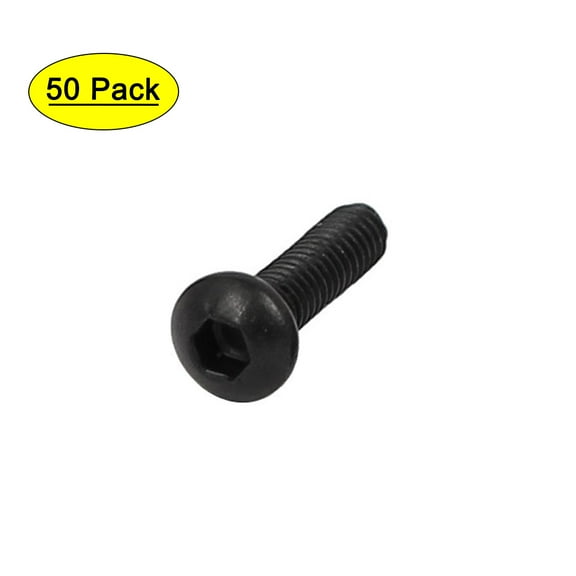 M2x8mm Metal Grade 10.9 Button Head Hex Socket Cap Screw Bolt Fastener 50pcs