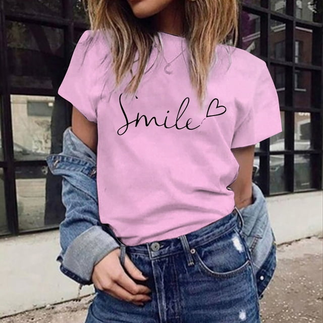 Mode Printemps T-Shirt Décontracté à Manches Courtes Imprimé Floral pour Femmes Blouse Haut à Manches Longues Chemises de Compression pour Femmes Col Roulé Perlé Chemises Grandes Tailles T-Shirts Amples