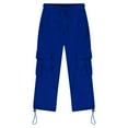 thumbnail image 6 of Xinlfly Boy's Casual Cargo Pants Sweatpants with Pockets- Baggy Drawstring Solid Color Wide Leg Pants, 6 of 7