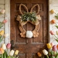 thumbnail image 6 of FYHALE Easter Wreath for Front Door Spring Easter Bunny Wreath Door Hanging, Handmade Jute Rope Bunny Garland for Front Door Wall Holiday Home Decoration, 6 of 6