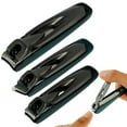 thumbnail image 3 of CNKOO 3Pcs Nail Clippers Stainless Steel Fingernail Clippers and Toenail Clipper Sharp Nail Cutter Portable Anti-Splash Fingernail Clipper Professional Nail Scissors for Ingrown and Thick, 3 of 10