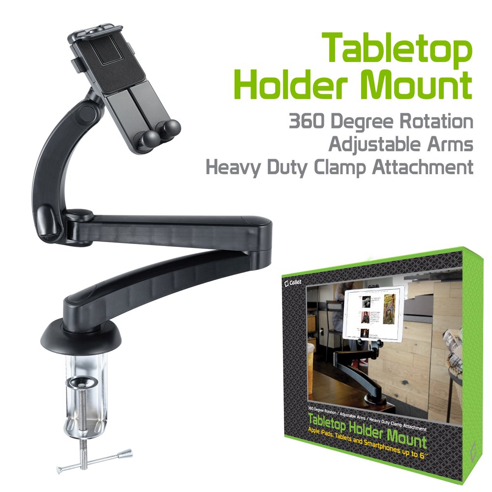 Heavy Duty Tabletop Holder Mount with 360 Degree Rotation, Adjustable