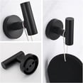 thumbnail image 3 of Matte Black Bathroom Hardware Set - 304 Stainless Steel Wall-Mounted Towel Bar, Toilet Paper Holder & Hook, Anti-Rust Organizer for Bathrooms, 3 of 6