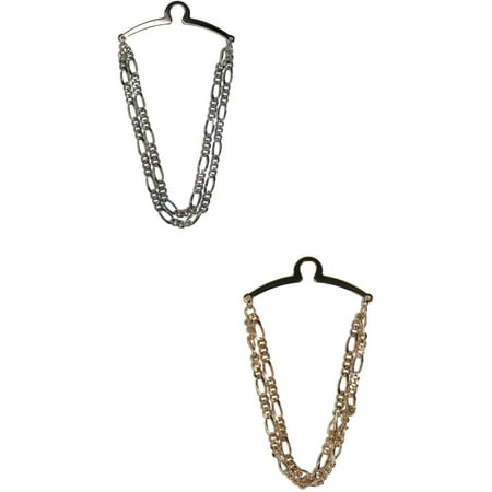 Size one size Men's Double Figaro Link Style Tie Chain