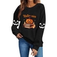 thumbnail image 3 of ZGRBOU Sweatshirts for Women Cute Ghost Reading Books Print Shirts Fall Crew Neck Long Sleeve Pullover Tops 2026, 3 of 6