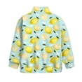 thumbnail image 5 of Uorisanigo Lemon Print Kids Girls Sweatshirt Oversized Long Sleeve Pullover Top Comfortable Quarter Zipper Cropped Sweatshirt Half Zip Up Hoodies No Hood Fall Winter Clothes, 5 of 7