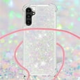 thumbnail image 5 of Long Crossbody Lanyard Clear Case for Samsung Galaxy A14 with Adjustable Neck Strap, Glitter Sparkly Bling Quicksand Phone Cover Cases for Samsung Galaxy A14 4G/ 5G QKG Colorful, 5 of 7
