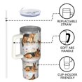 thumbnail image 4 of OBREWU German Shepherd Dogs with Flowers Tumbler with Handle and Lid,German Shepherd Dogs with Flowers 40oz Double Wall Vacuum Insulated Tumbler,Cups Gift for Women and Men, 4 of 7