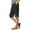 Black, variant on Hpapadks Women's Pants Summer Solid Loose Side Slit Knee Length Shorts with Pockets Slacks for Women Black L