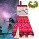 thumbnail image 1 of Disney Moana 2 niñas Cosplay princesa vestidos de fiesta de verano niños ropa de aventura vintage conjunto Moana disfraz de pollito cerdo, 1 of 5