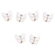 thumbnail image 5 of 6x Cubiertas de botones de mariposa Accesorios de ropa Suministros de moda brillantes Esmoquin Blanco, 5 of 9