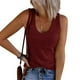 thumbnail image 5 of Camisetas de entrenamiento Umfun para mujer, camisetas sin mangas para mujer, tops halter para mujer, camisetas sin mangas lisas con cuello en U, camisetas informales de verano para hacer ejercicio, 5 of 5