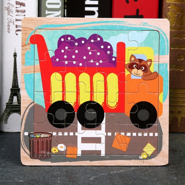 Kids Wooden Various Pattern Early Educational Learning Pegged Puzzles