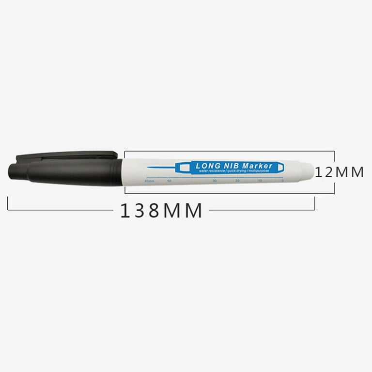  3/6PCS Jakiramy Deep Hole Marker Pens, Long Head Deep Hole  Marker Pens, Multi-purpose Deep Hole Marker Pens Deep Drill Hole Long Nib  Marker, Waterproof Carpenter Pen for Woodworking (3pcs colorful)