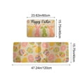 thumbnail image 3 of Crystal Velvet Easter Decor Rug, Holiday Runner Set With Skidproof Plastic Backing, for Kitchen and Hallway, Multi-color, 3 of 6