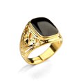 thumbnail image 5 of Unisex Alloy Ring Golden Hollow Carved Fashion Geometric Band for Men and Women Stylish Finger Ring Party Jewelry Gift for Him or Her Daily Wear, 5 of 5