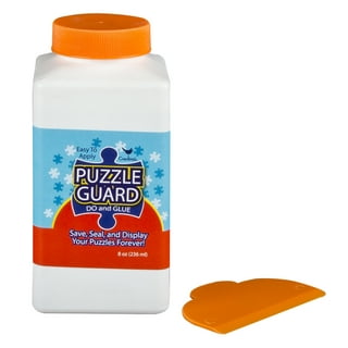 Playkidz Clear Puzzle Glue Non-Toxic Puzzles Saver with Easy-On Applicator,  2 Pack, 4.2 oz per Bottle