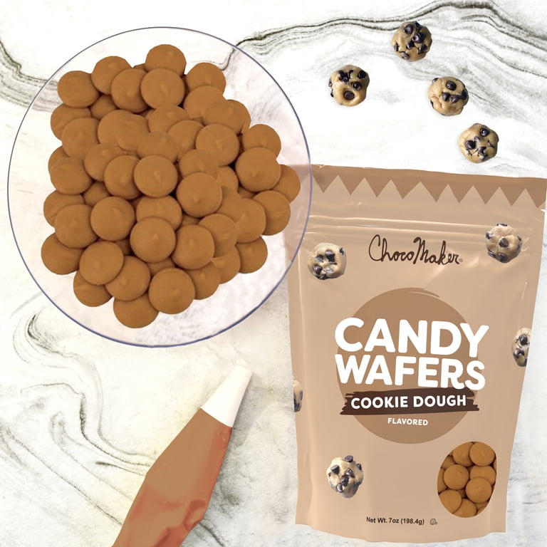 4 pack) ChocoMaker Cookie Dough Flavored Candy Wafers 7oz