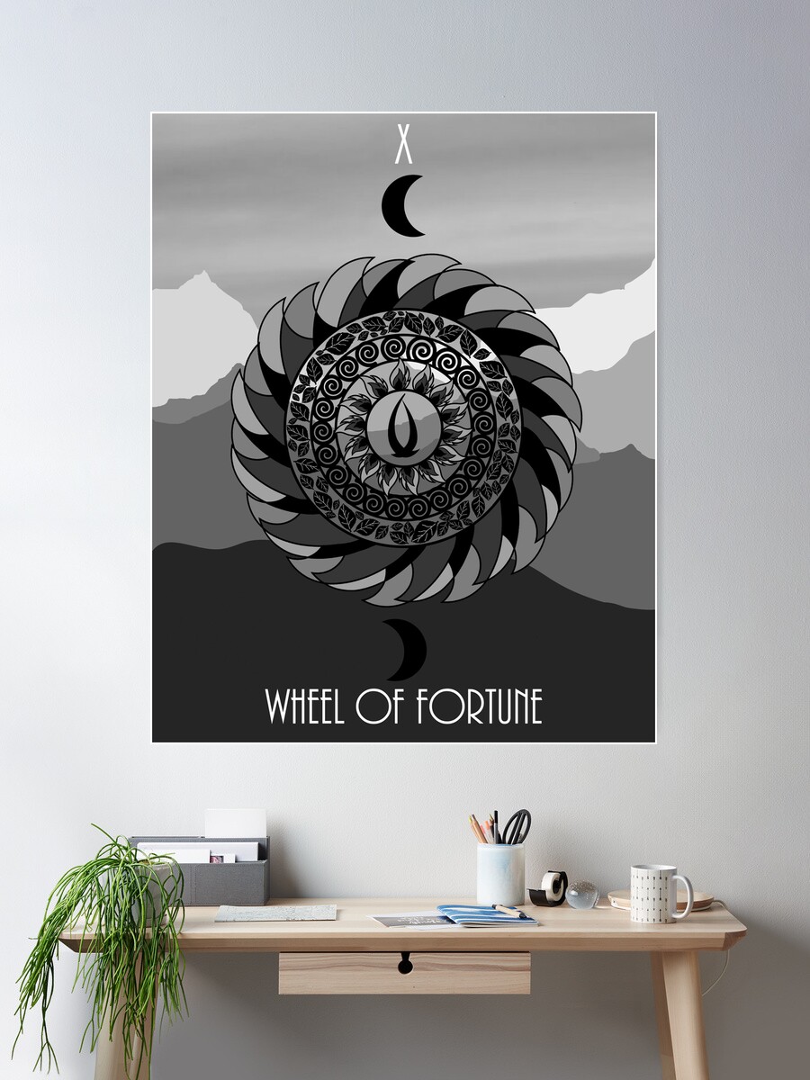 Wheel Of Fortune Poster Wall Art, Modern Wall Decor For Living