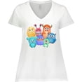 thumbnail image 3 of Inktastic Halloween Monsters Women's Plus Size V-Neck T-Shirt, 3 of 5