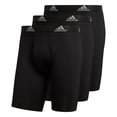 thumbnail image 1 of Calzoncillos tipo bóxer Adidas Long para hombre (paquete de 3), color negro y gris, 1 of 7