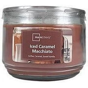 Mainstays Iced Caramel Macchiato Scented 3-Wick Glass Jar Candle, 11.5oz