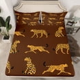 thumbnail image 2 of Castle Fairy Female Men Adults Cheetah Wildlife Queen Sheet Sets,Woodland Animal Bed Set, 2 of 7