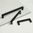 thumbnail image 4 of Matte Black Cabinet Handles 45 Pack Stainless Steel Drawer Hardware 6 5/16'' Center to Center, 4 of 11