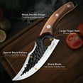 thumbnail image 4 of Viking Knife With Sheath Hand Forged Butcher Knife Meat Cutting Kitchen Cleaver, 4 of 6