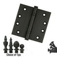 thumbnail image 2 of Embassy 4.5” x 4.5” Ball Bearing Door Hinge Heavy Duty Hinges Oil Rubbed Bronze with Steeple Tips, 2 of 7