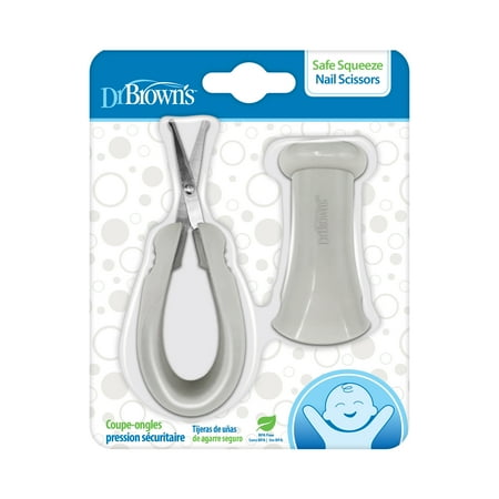 UPC: 0072239325100 | Dr. Brown s Safe Squeeze Nail Scissors with Rounded Blade Tip and 100% Silicone Handle for Infant & Baby