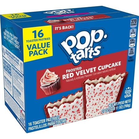 Pop-Tarts Toaster Pastries Breakfast Foods Red Velvet Cupcake 8 Ct 27 Oz Box