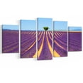 thumbnail image 2 of Lonely Uphill Tree in Lavender Field - Oversized Landscape Wall Art Print, 2 of 3