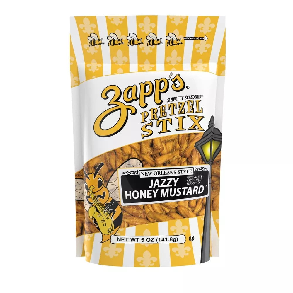 Zapp's New Orleans Style Jazzy Honey Mustard Pretzel Stix, 3Pack 5 oz