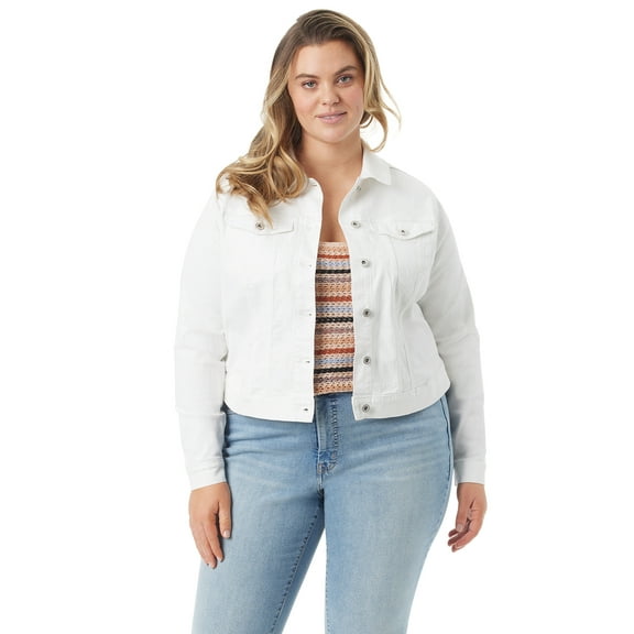 Jessica Simpson Women's and Women's Plus Uptown Jean Cropped Denim Jacket