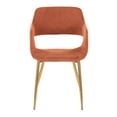 thumbnail image 6 of Margarite Chair, Upholstered Dining Chairs, Mid-Century Modern Dining Chair, Kitchen Chairs for Dining Table, Dining Chairs Set of 2 (Orange Fabric), 6 of 8