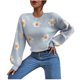 thumbnail image 2 of Pntutb Mujeres Moda Casual Corto Jersey Cruzado Cuello en V Manga Larga Suéter tops Pntutb Pntutb-282, 2 of 9