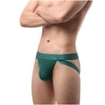 thumbnail image 3 of HVOBTTY Mens Fashion Loose Briefs, Everyday Comfortable Briefs for Men, Men's Casual Solid Color Soft Sports Breathable Lightweight Loose Briefs Green, XXL, 3 of 5