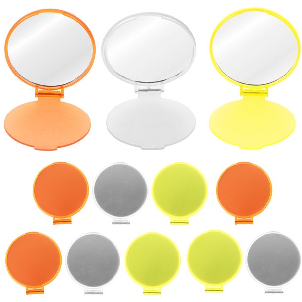 EeaseMX 12 espejos redondos plegables, mini espejos cosméticos, espejos de maquillaje portátiles, espejos de bolsillo para exteriores para niñas.