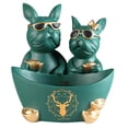 thumbnail image 1 of Caja de almacenamiento de Estatua de parejas Perfecl escultura de resina Bulldog 20x18x21.5cm, 1 of 8