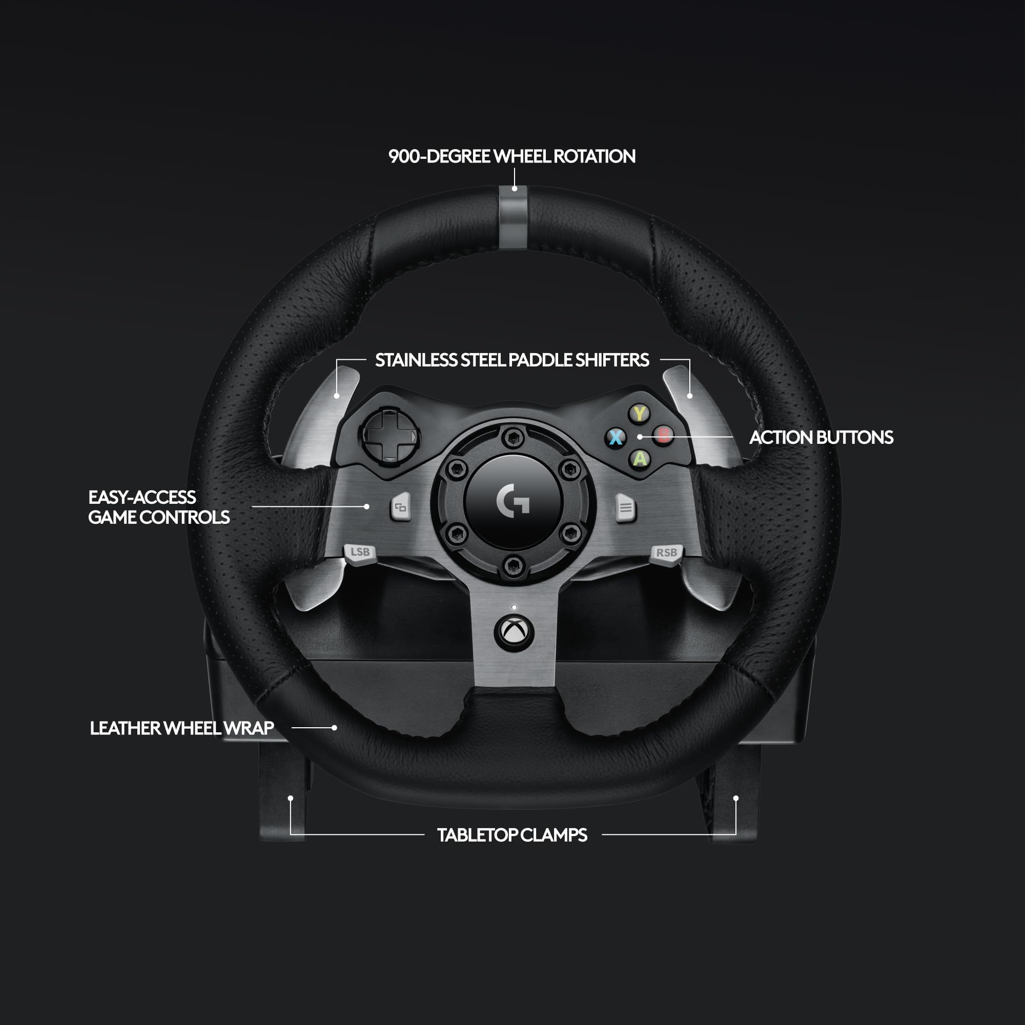 Restored Logitech G920 Driving Force Racing Wheel for Xbox One and PC (941-000121) (Refurbished)