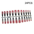 thumbnail image 2 of 24 Pieces False Nails Coffin Design Full Cover Elegant Press-on Gradient Style Artificial Nail Tips Fingernail Accessory for DIY ch07, 2 of 6